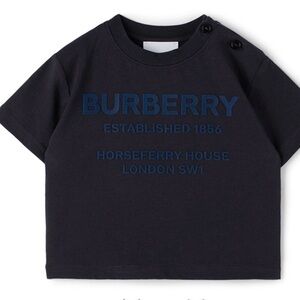 Burberry Blue Short Sleeve Tee Classic Design size 12m